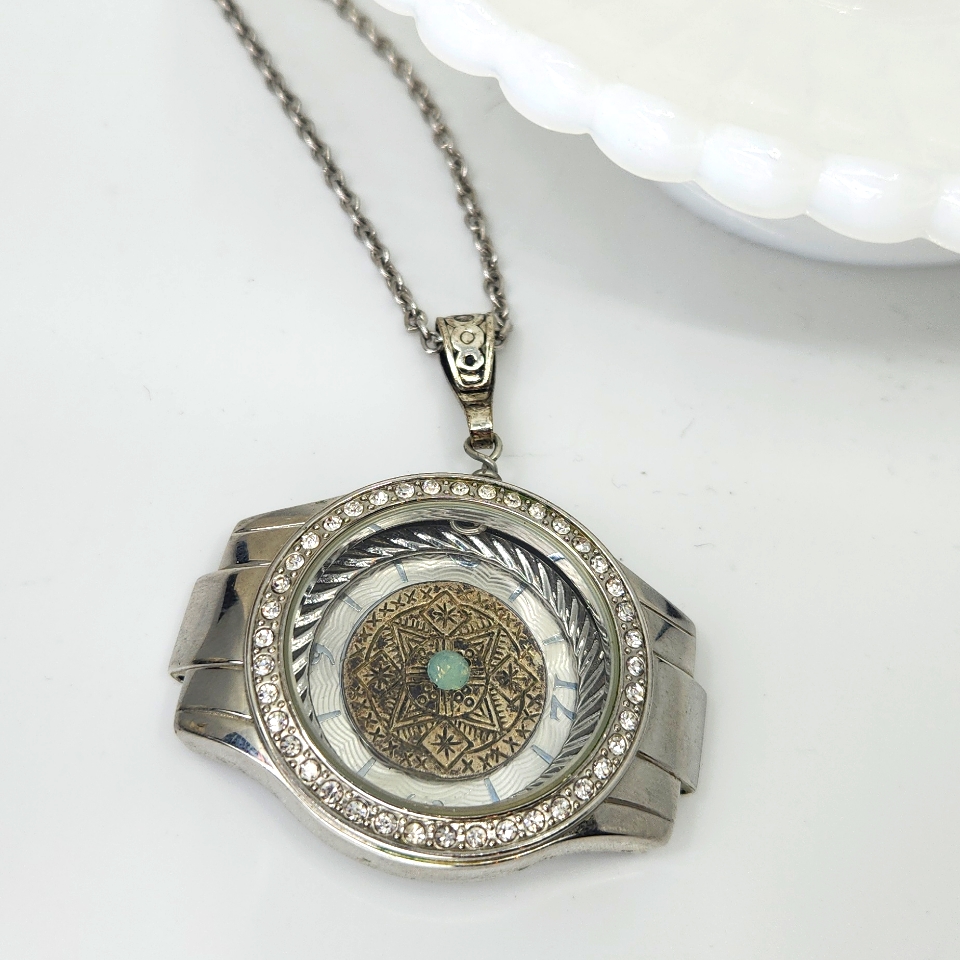 Hand Crafted Necklace From Watch  Jewelry Parts